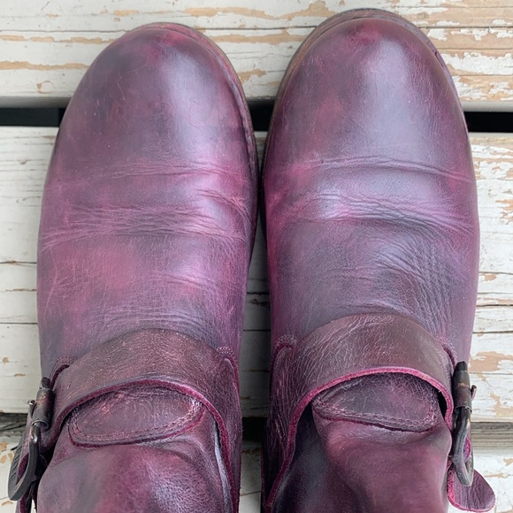 Purple red frye Veronica short boot - Picture 10 of 17